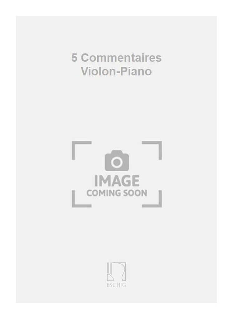 5 Commentaires Violon-Piano